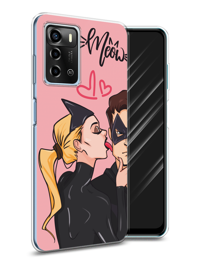 

Чехол Awog на ZTE Blade A72/V40 Vita "Kiss of Cat Woman", Розовый;черный;бежевый, 135650-1