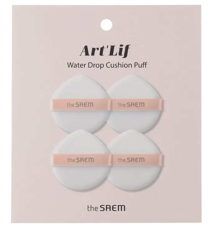 Набор Спонжей Косметических The Saem Art'Lif Water Drop Cushion Puff, 4Шт.