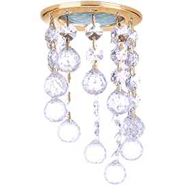 

Ecola MR16 CR1007 GU5.3 Glass с большими хруст. на подвесе под скос Прозрач