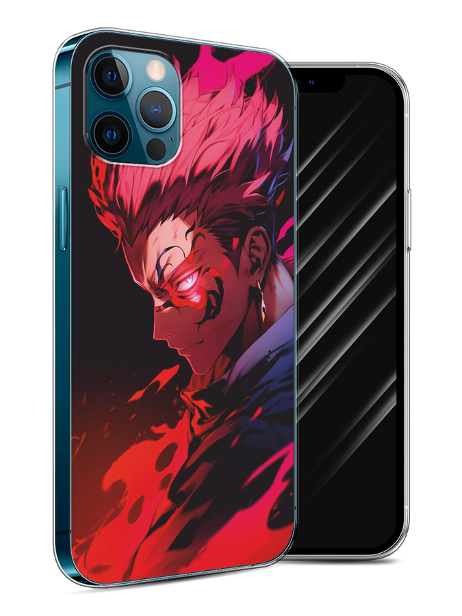

Чехол Awog на Apple iPhone 12/12 Pro "Взгляд Сукуны", Розовый;красный;черный, 12850-1