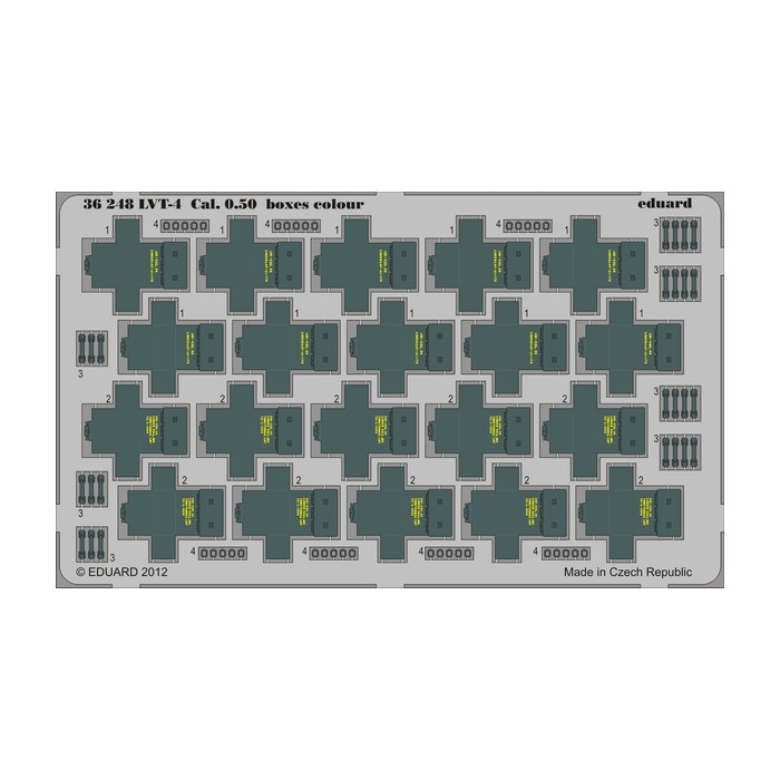 

36248 Eduard 1/35 Фототравление для LVT-4 Cal. 0.50 boxes colour, Однотонный, 36248