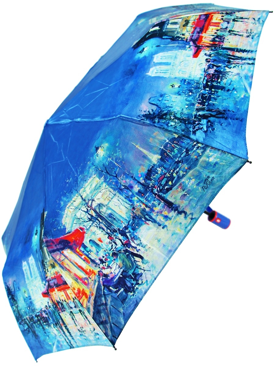 

Зонт женский Popular Umbrella 1285 синяя лазурь, 1285
