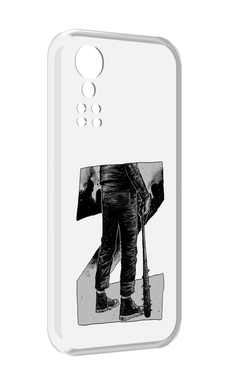 

Чехол MyPads воин черно белый для ZTE Axon 30 5G / Axon 30S, Прозрачный, Tocco