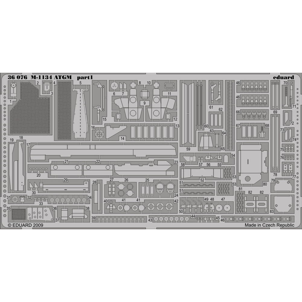 

36076 Eduard 1/35 Фототравление для M-1134 ATGM, Однотонный, 36076