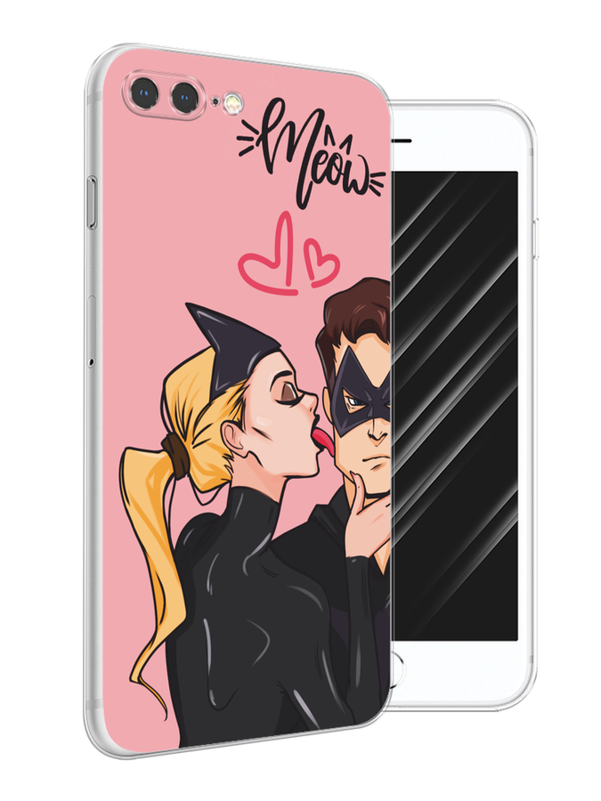 

Чехол Awog на Apple iPhone 7 Plus/8 Plus "Kiss of Cat Woman", Розовый;черный;бежевый, 10950-1