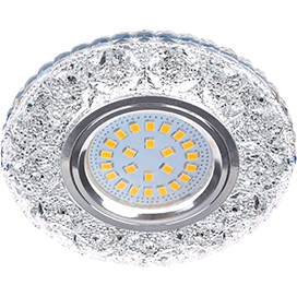 

Ecola MR16 LD7040 GU5.3 Светильник встраиваемый с подсветкой Бабочки Прозрачн