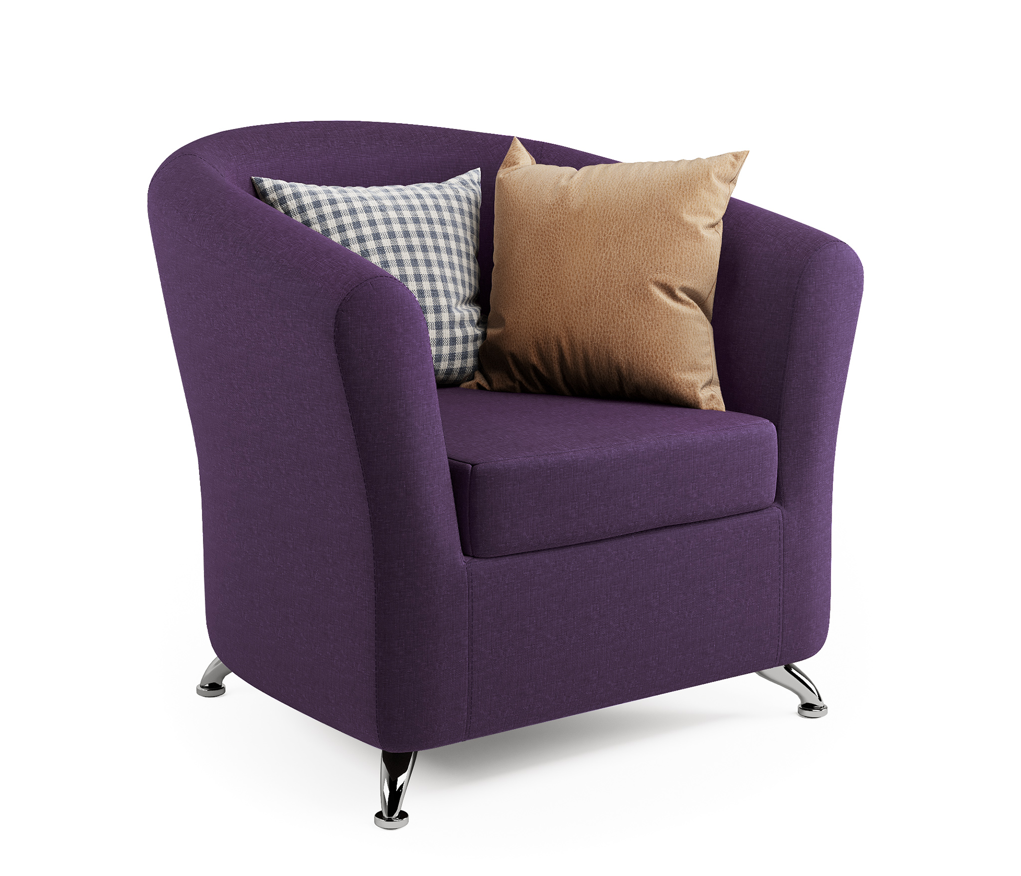 фото Кресло шарм-дизайн евро фиолетовая рогожка