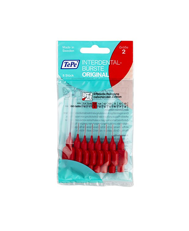 фото Ершики tepe interdental brush original 0.5 мм red, 8 шт.