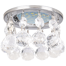 

Ecola MR16 CR1002 GU5.3 Glass с большими хруст. на прямом подвесе