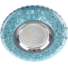 

Ecola MR16 LD7040 GU5.3 Светильник встраиваемый с подсветкой Бабочки Голубой