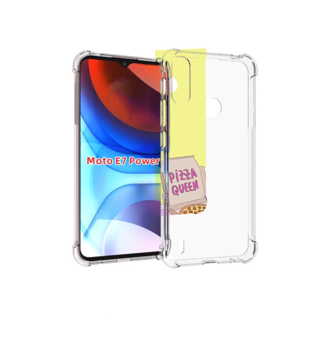 

Чехол MyPads королева-пиццы женский для Motorola Moto E7 Power, Прозрачный, Tocco