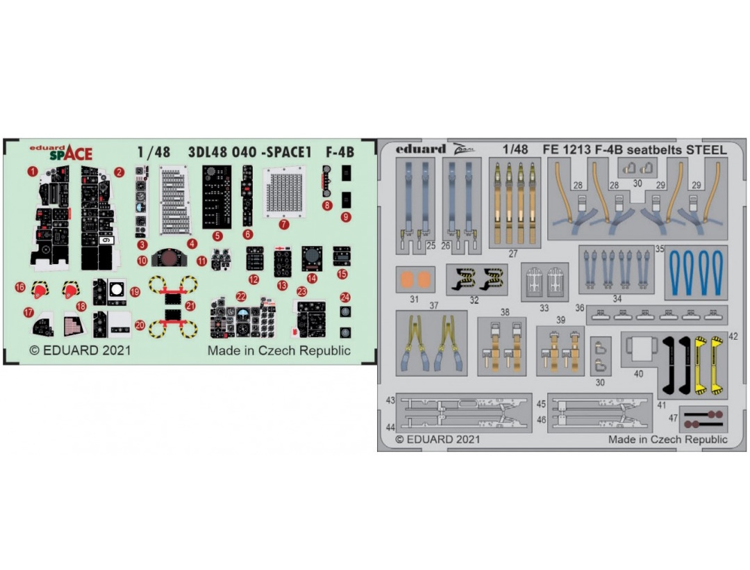 3DL48040 Eduard 148 3D декали для F-4B SPACE 2862₽