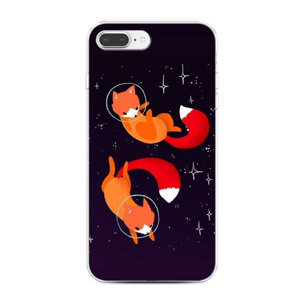 

Чехол Awog на Apple iPhone 8 Plus / Айфон 8 Plus "Лисы космонавты", Разноцветный, 10950-4