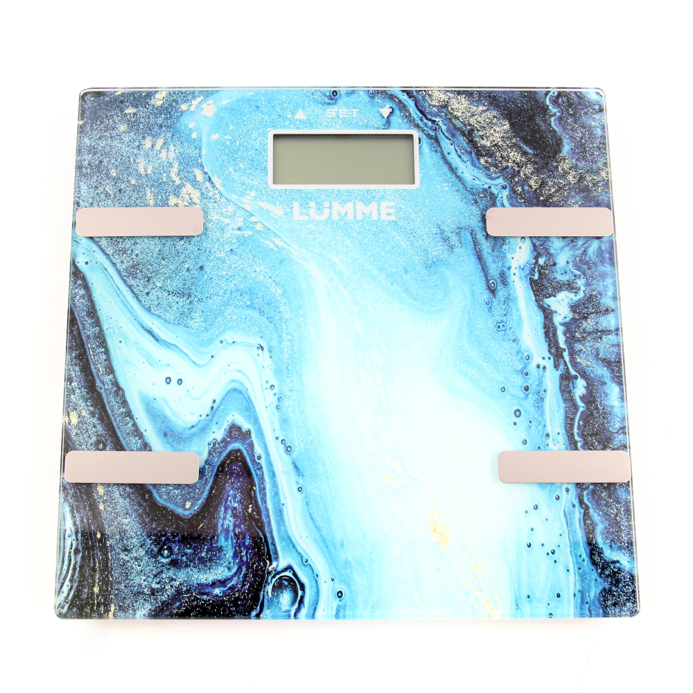 фото Весы напольные lumme lu-1333 синий мрамор