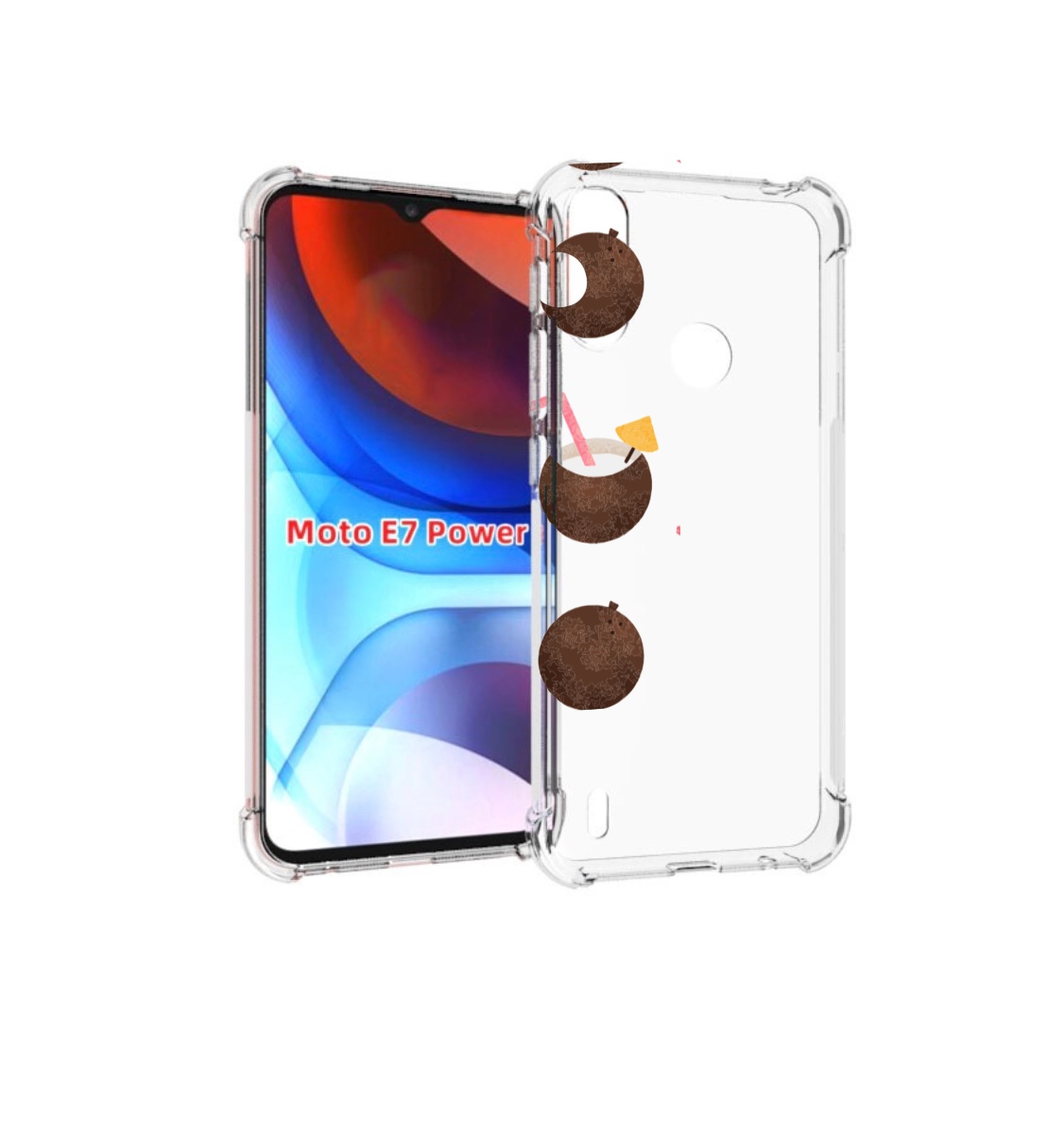 

Чехол MyPads кокосики для Motorola Moto E7 Power, Прозрачный, Tocco