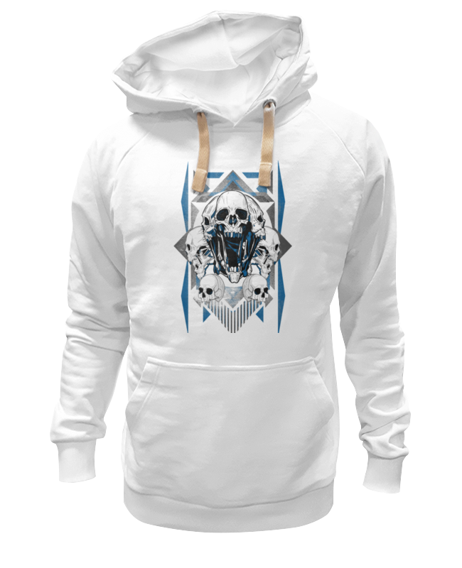 

Худи унисекс Printio Черепа белое 3XL, Белый, Черепа