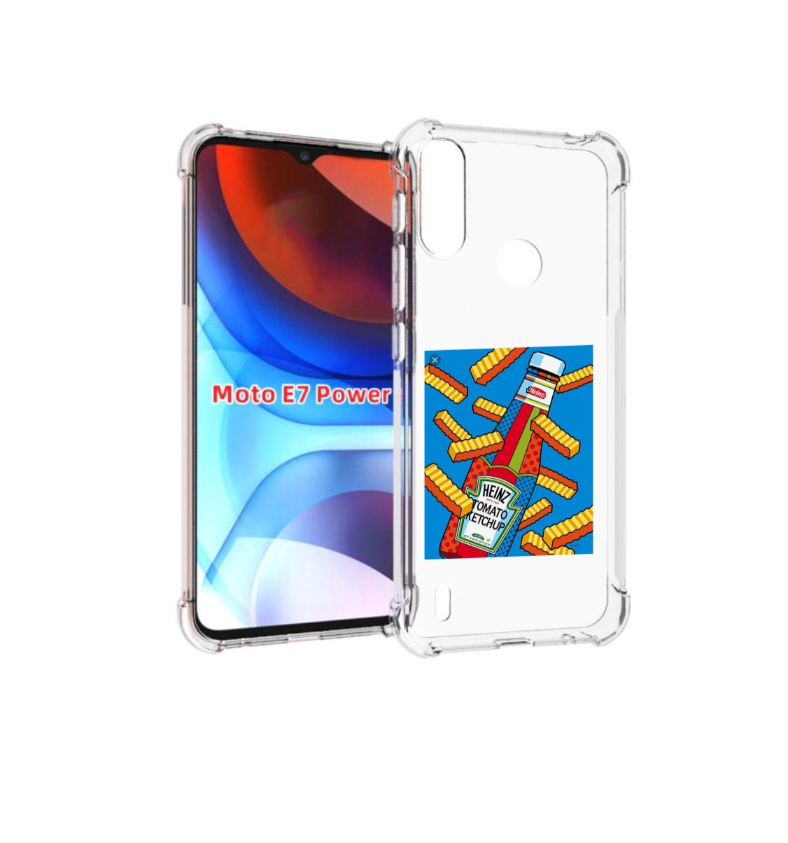 

Чехол MyPads картошка с соусом для Motorola Moto E7 Power, Прозрачный, Tocco