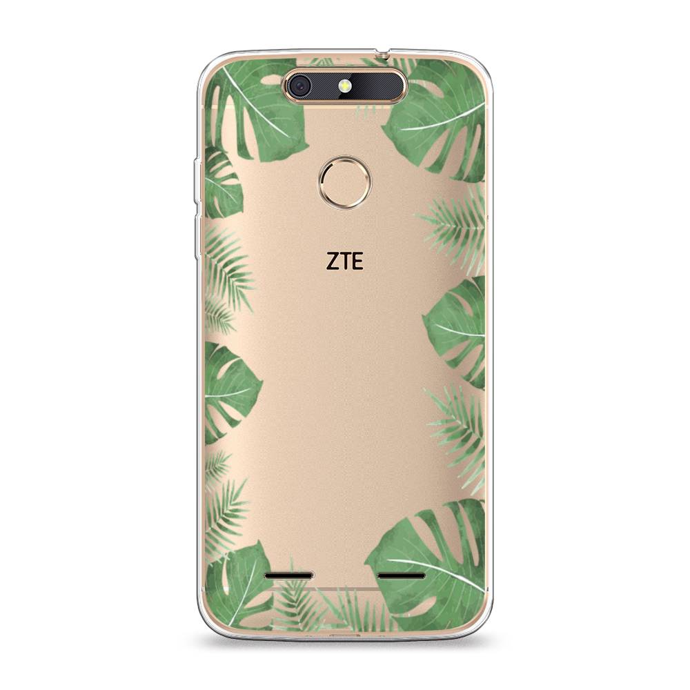 

Чехол Awog на ZTE Blade V8 mini / ЗТЕ Блэйд V8 mini "Листья папоротника рамка", 131950-8