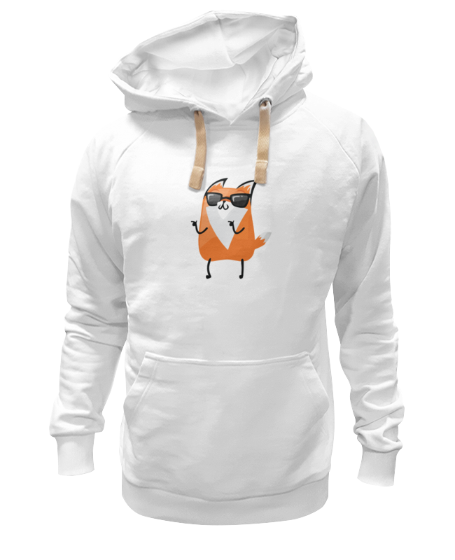 

Худи унисекс Printio Лиса тусовщица белое 3XL, Белый, Лиса тусовщица