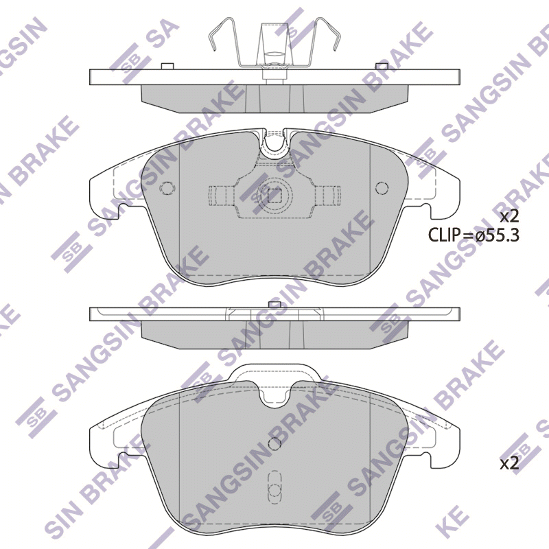 

Тормозные колодки Sangsin brake передние sp2207