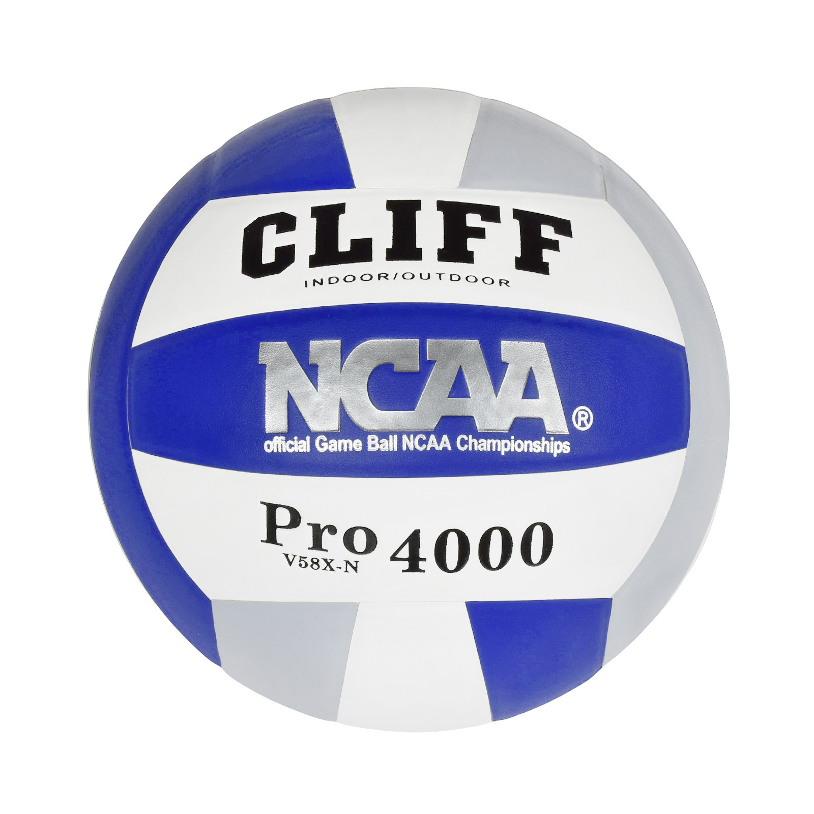 Мяч волейбольный CLIFF Pro 4000, 5 размер, PU, бело-синий