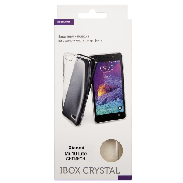 фото Чехол red line ibox crystal для mi 10 lite прозрачный