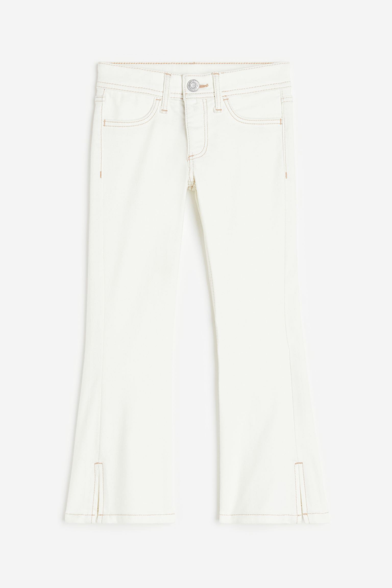 Расклешенные джинсы H&M для девочек 140 Белый (доставка из-за рубежа)