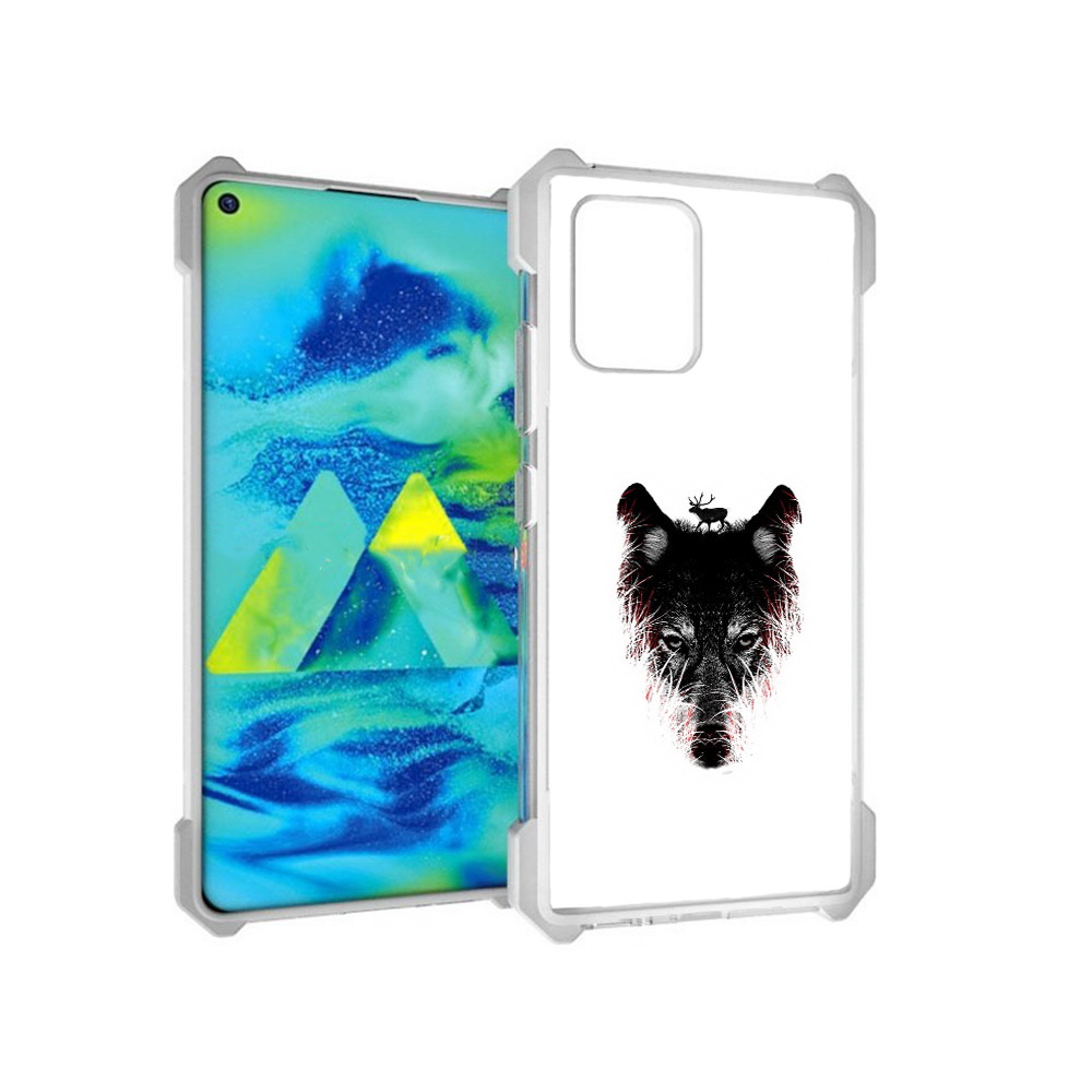 

Чехол MyPads Tocco для Samsung Galaxy S10 Lite волк в траве (PT143840.502.267), Прозрачный, Tocco