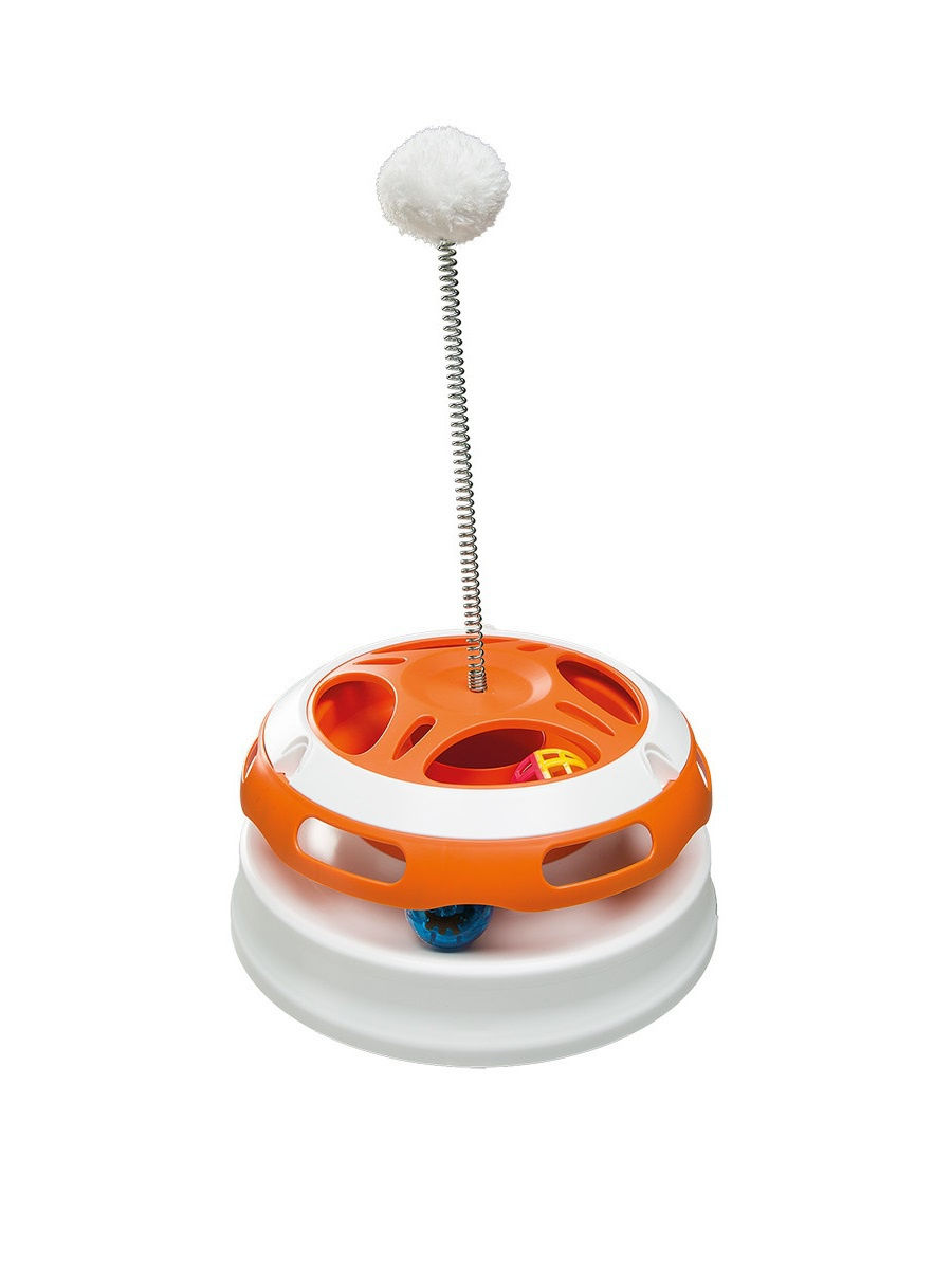 Развивающая игрушка для кошек Ferplast VERTIGO интерактивная, пластик, оранжевый, 24 см