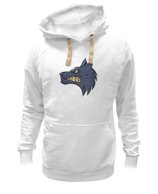 

Худи унисекс Printio Angry wolf белое 3XL, Белый, Angry wolf