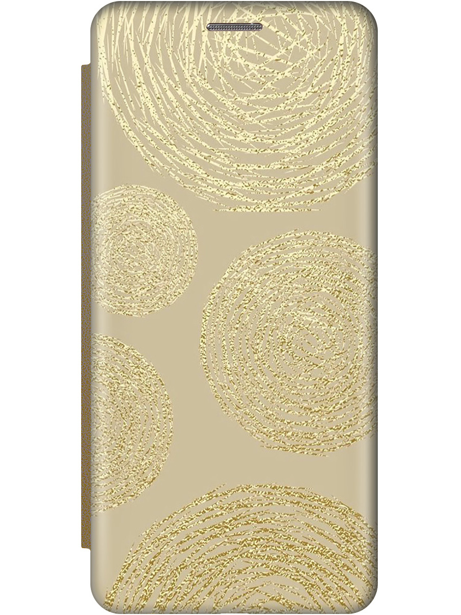 

Чехол-книжка на Xiaomi 12 Lite с принтом "Золотые круги" золотой, Золотистый, 740133331
