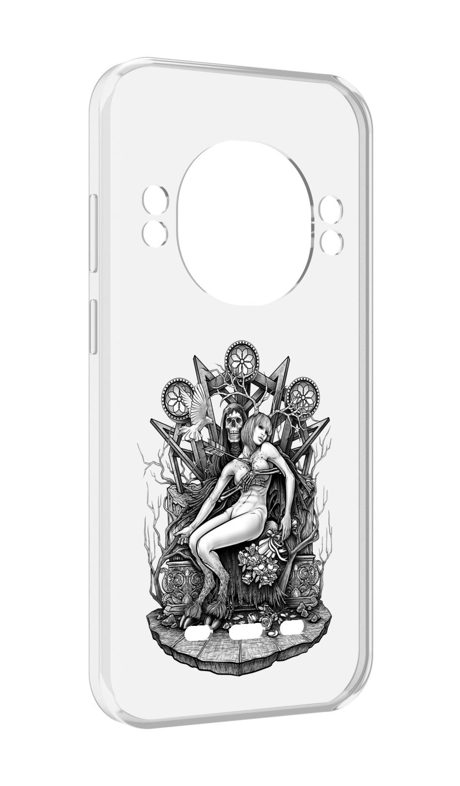 

Чехол MyPads девушка на троне для UleFone Power Armor 16 Pro, Прозрачный, Tocco