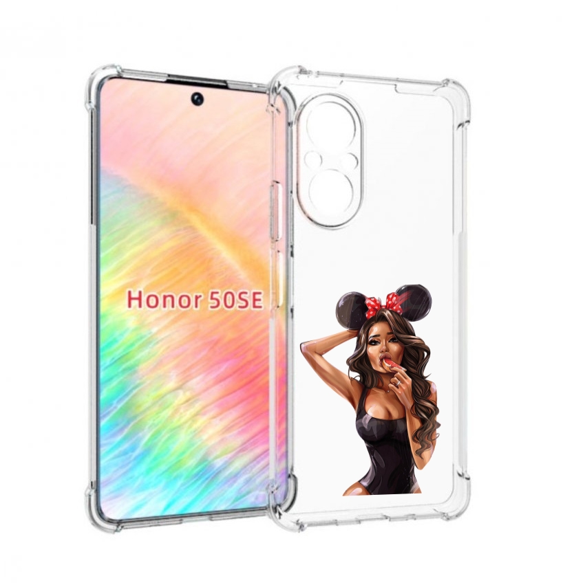 

Чехол бампер MyPads девушка-с-грейпфрутом женский для Honor 50 S, Прозрачный, Tocco