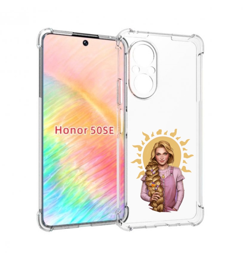 

Чехол бампер MyPads девушка-с-большой-косой для Honor 50 SE прот, Прозрачный, Tocco