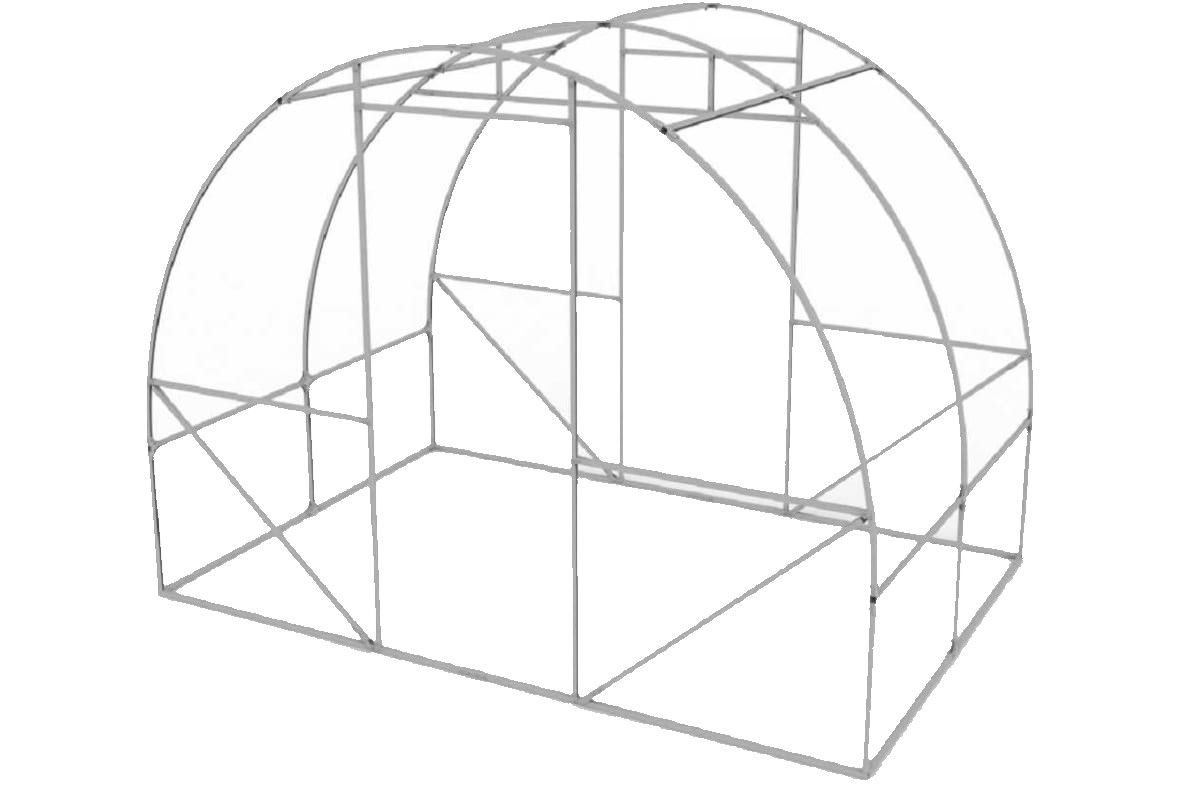 

Оцинкованная теплица под чехол AGRUS каркас, 3x2х2.1 м, краб, шаг 1 м Tph3x2x2.1ш1m, Серебристый