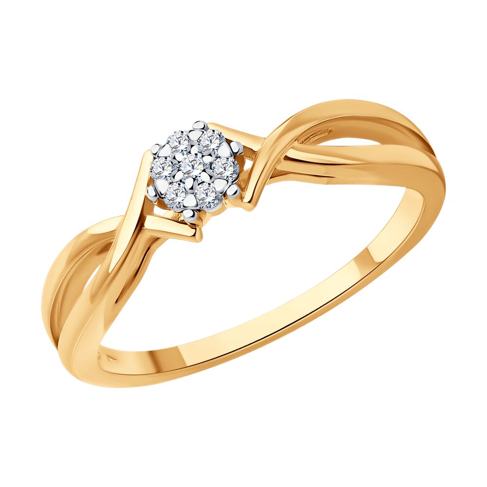 

Кольцо из золота р. 17,5 SOKOLOV Diamonds 1012563, бриллиант, 1012563