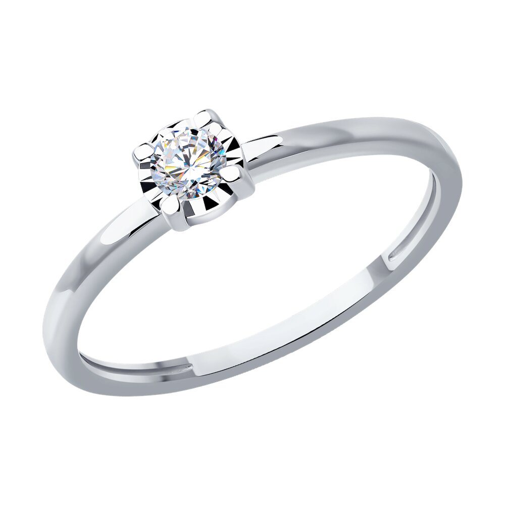 

Кольцо помолвочное из белого золота р. 17 SOKOLOV Diamonds 1012560-3, бриллиант, 1012560-3