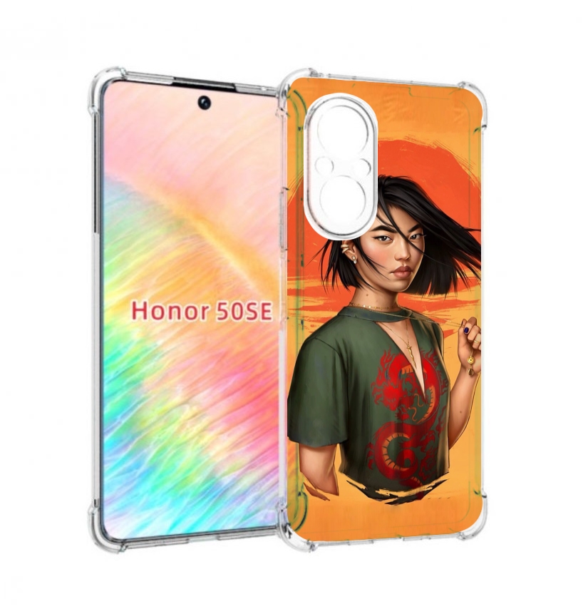 

Чехол бампер MyPads девушка-в-оранжевом-фоне женский для Honor 5, Прозрачный, Tocco