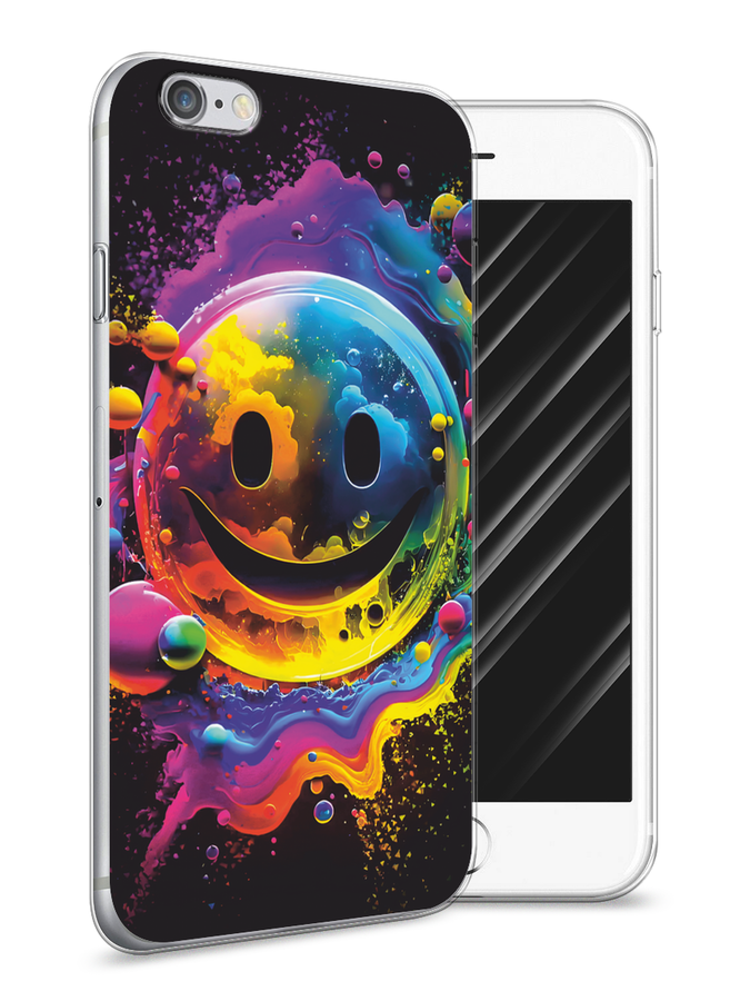 

Чехол Awog на Apple iPhone 6/6S "Кислотный смайл", Фиолетовый;желтый;синий, 0104S50-1