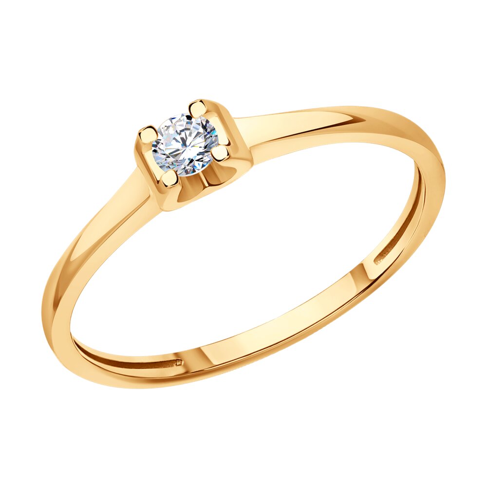

Кольцо помолвочное из красного золота с бриллиантом р. , SOKOLOV Diamonds 1012460, 1012460