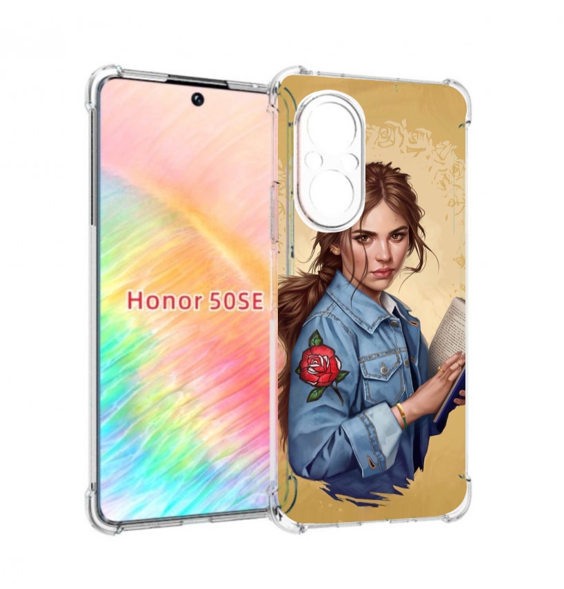 

Чехол бампер MyPads девушка-в-бежевом-фоне для Honor 50 SE проти, Прозрачный, Tocco