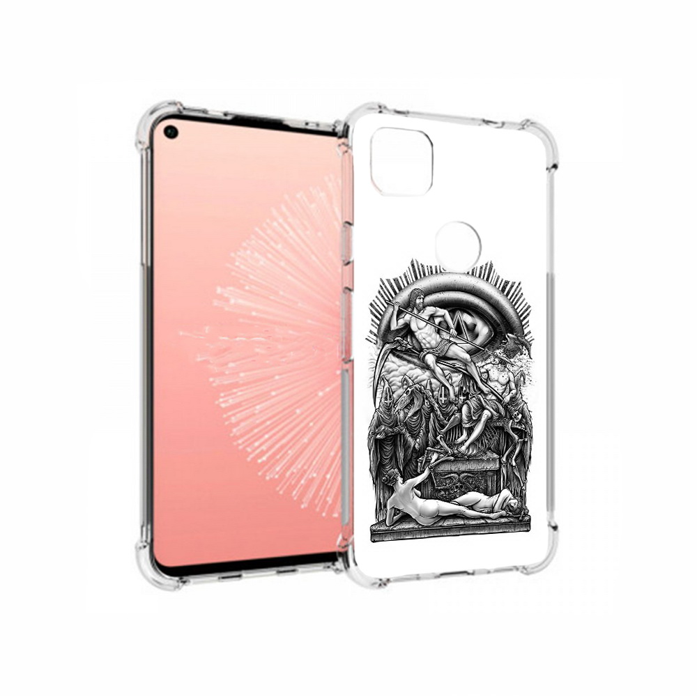

Чехол MyPads Tocco для Google Pixel 4A оракул черно белый, Прозрачный, Tocco