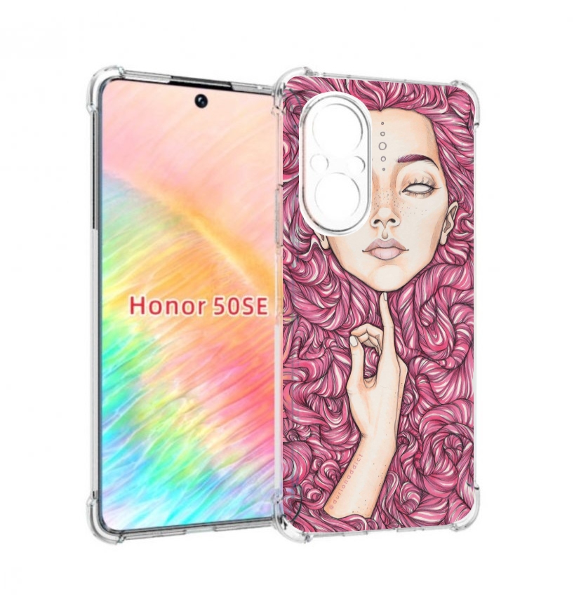 

Чехол бампер MyPads девушка утонула в волосах женский для Honor, Прозрачный, Tocco