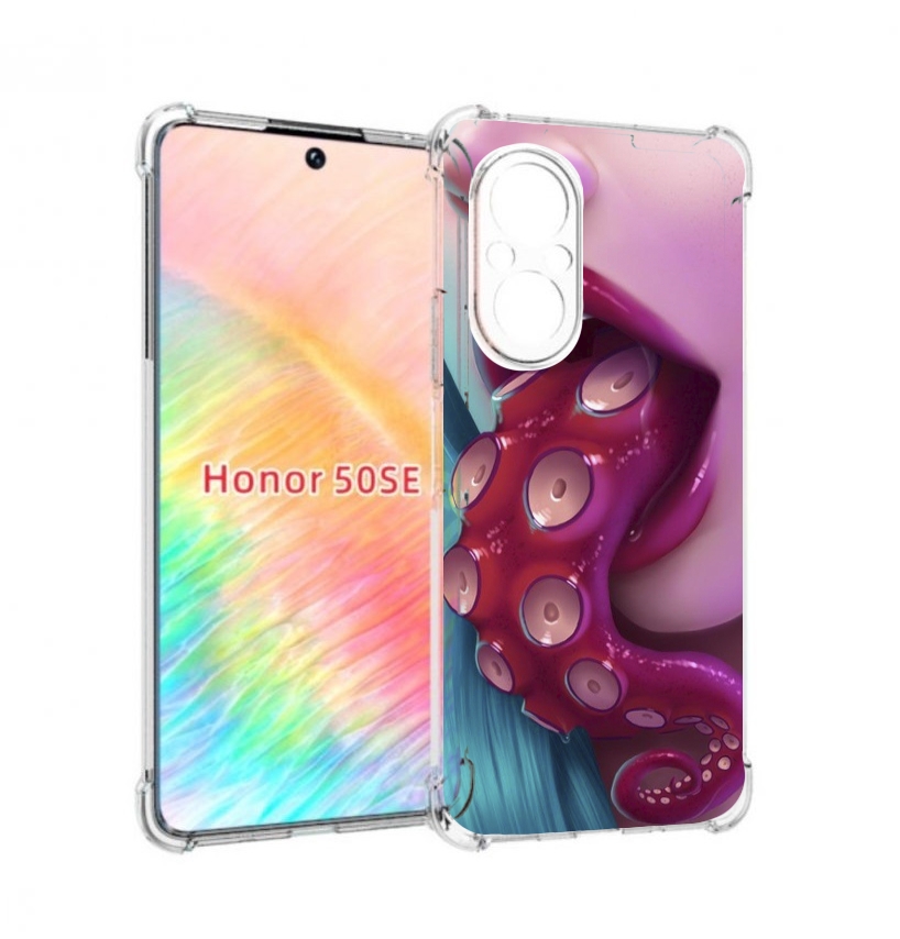 

Чехол бампер MyPads девушка с щупальцой женский для Honor 50 SE, Прозрачный, Tocco