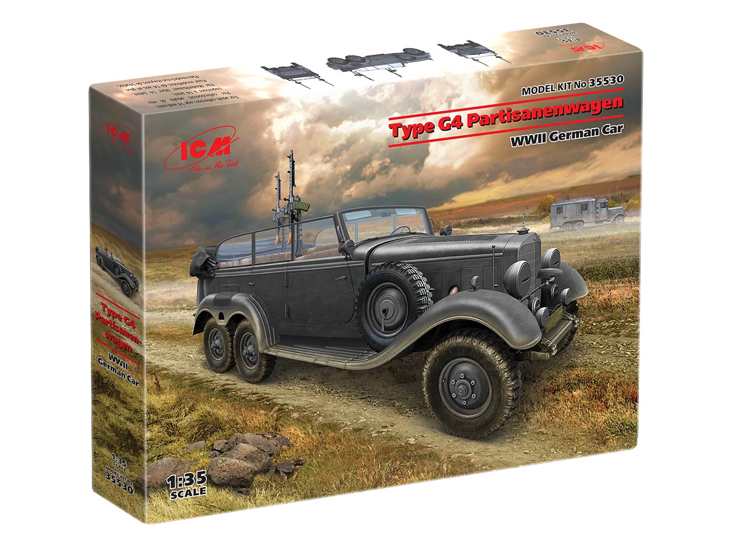 

Сборная модель ICM 1/35 Немецкий автомобиль Тип G4 Partisanenwagen 35530