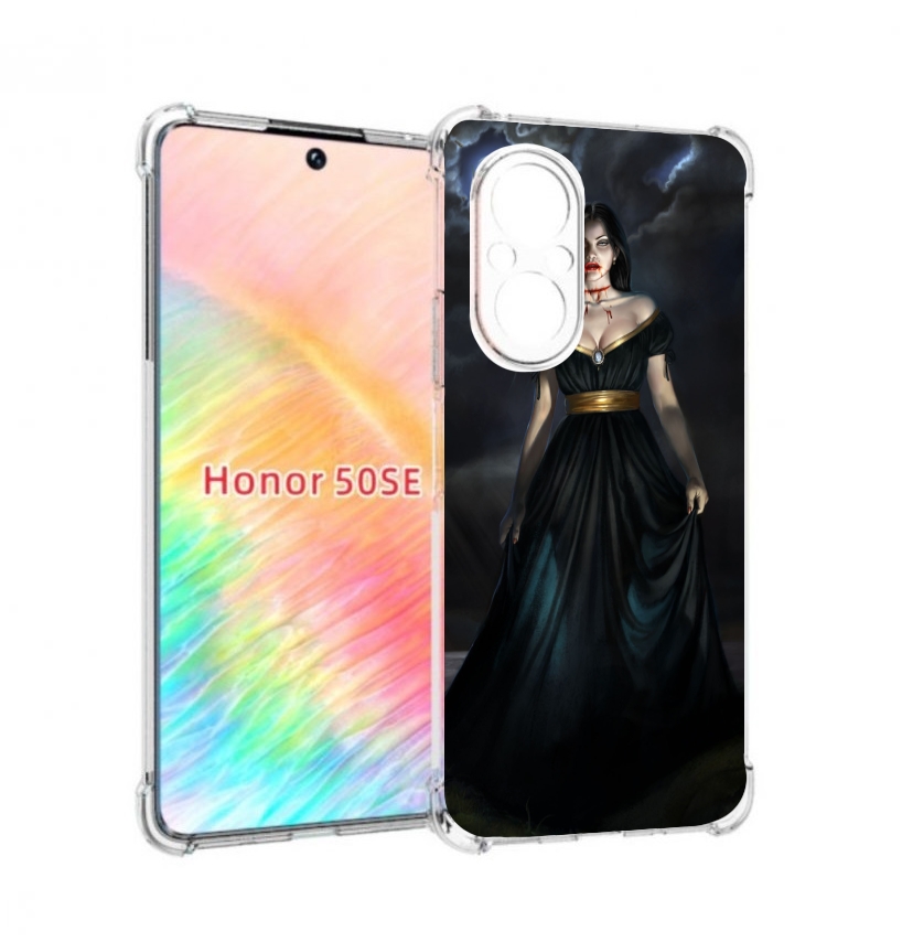 

Чехол бампер MyPads девушка с порезом на горле женский для Honor, Прозрачный, Tocco