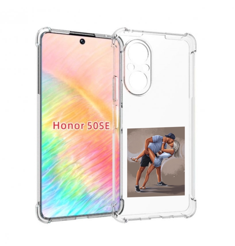 

Чехол бампер MyPads девушка с парнем танцуют женский для Honor 5, Прозрачный, Tocco