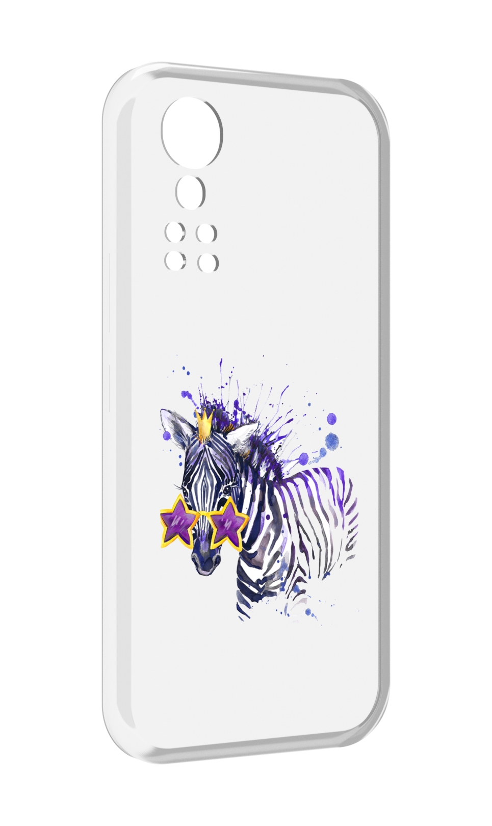 

Чехол MyPads акварельная зебра для ZTE Axon 30 5G / Axon 30S, Прозрачный, Tocco