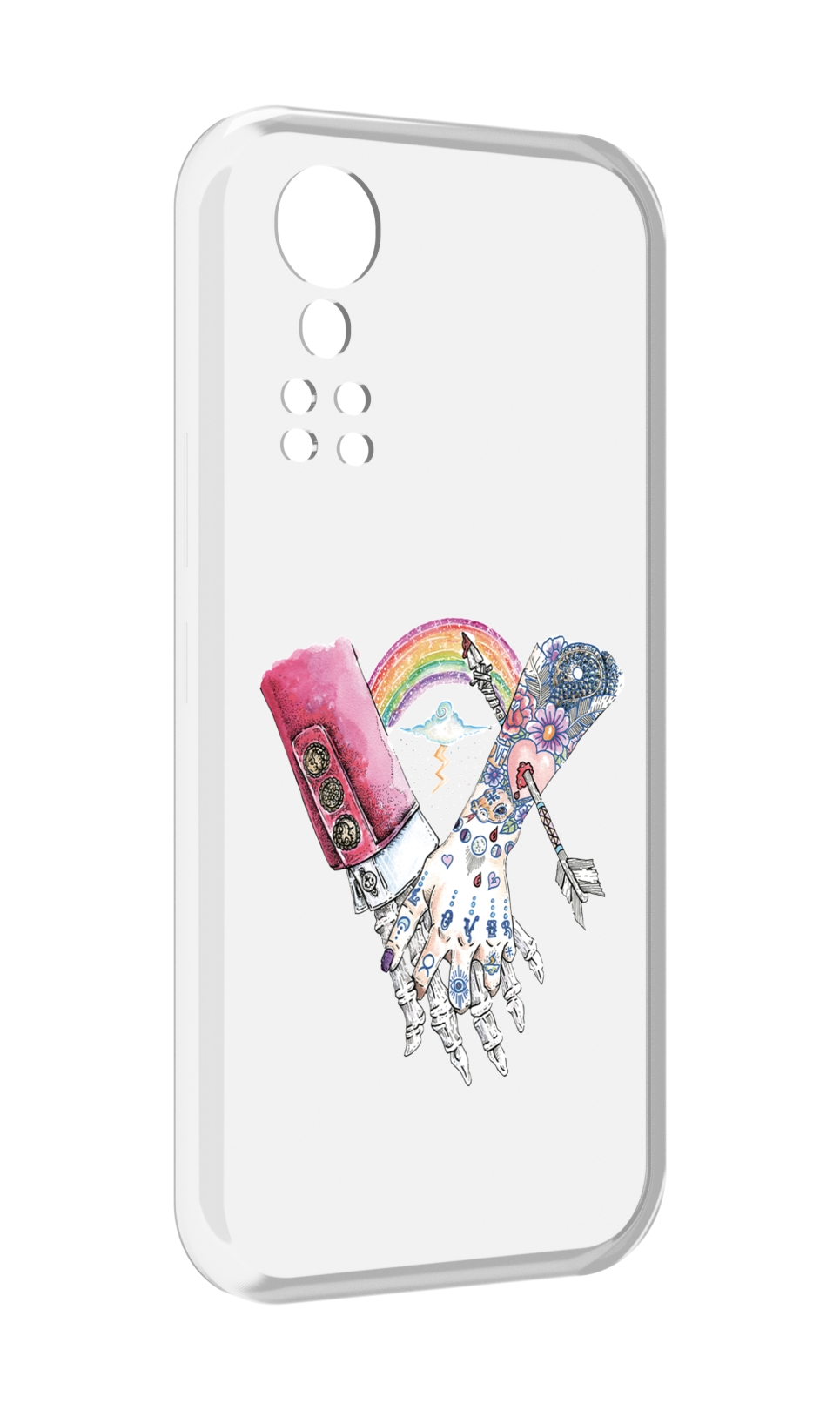 

Чехол MyPads абстракция руки в татуировках для ZTE Axon 30 5G / Axon 30S, Прозрачный, Tocco