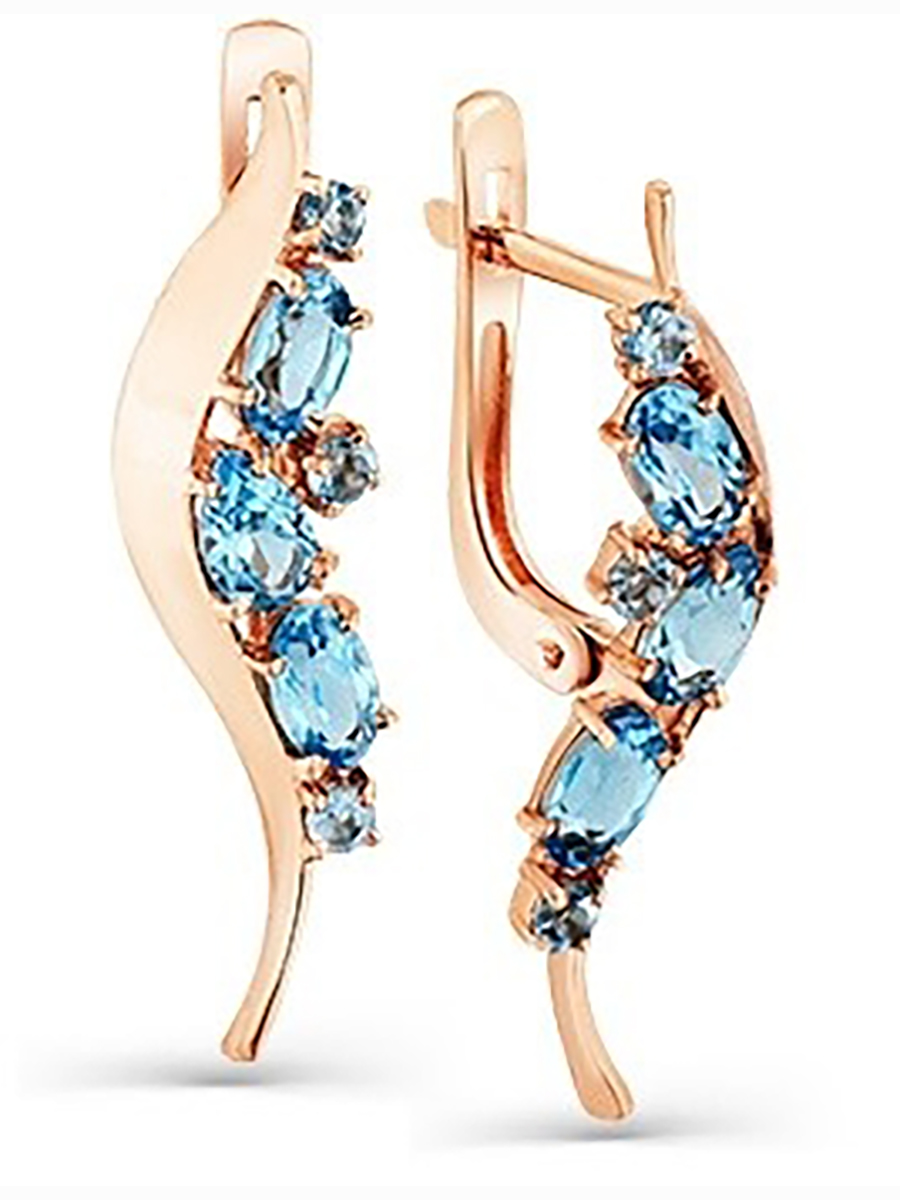 

Серьги из красного золота с 12 топазами Master Brilliant 02-2-714-1300-010, 02-2-714-1300-010